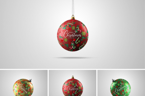 Download Heap Of Christmas Balls Mockup In Product Mockups On Yellow Images Creative Store PSD Mockup Templates