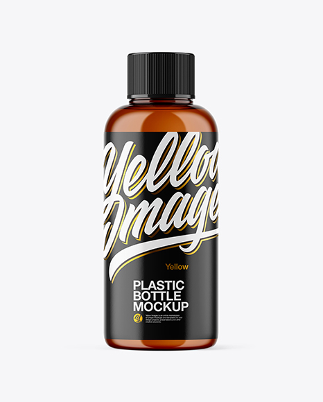 Amber Cosmetic Bottle Mockup