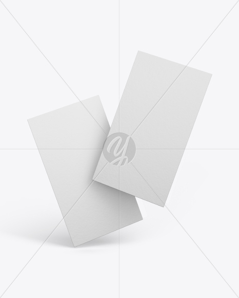 Two Textured Business Cards Mockup PSD #3