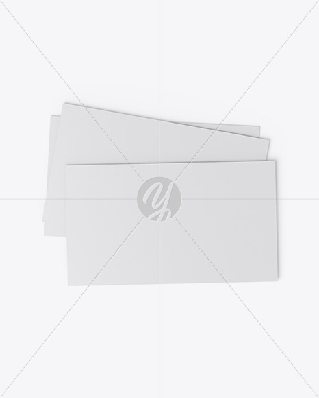 Three Paper Business Cards Mockup PSD #3