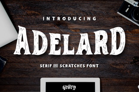 Adelard Scratches Fonts