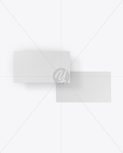 Two Matte Business Cards Mockup PSD #3