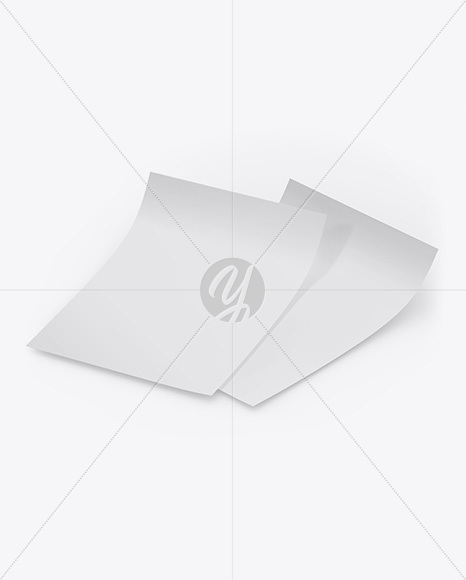Two A4 Papers Mockup PSD #3