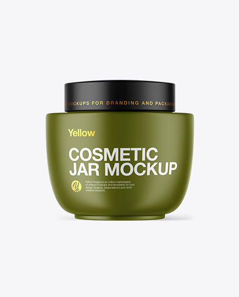 Matte Cosmetic Jar Mockup