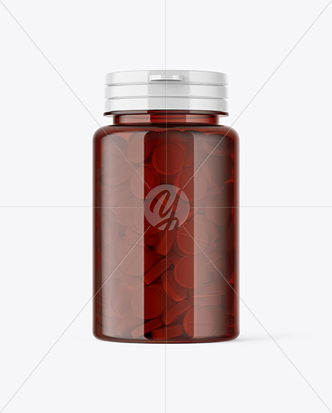 Amber Pills Bottle Mockup Packaging Mockups