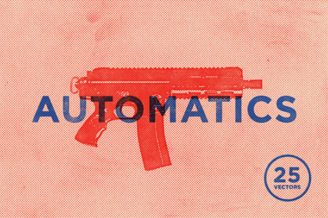 Automatic Weapons: EPS Vector Illustrations