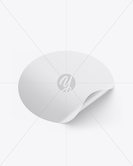 Round Sticker Mockup PSD #3