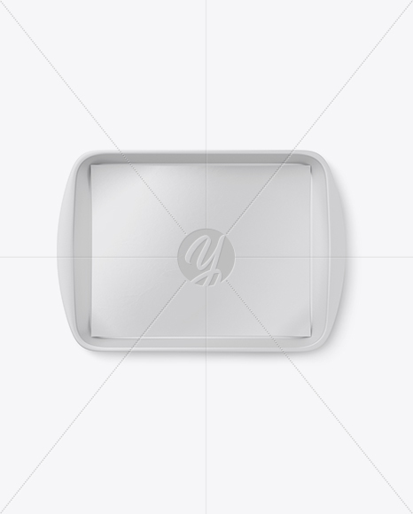 Plastic Salver with Glossy Paper Mockup PSD #3