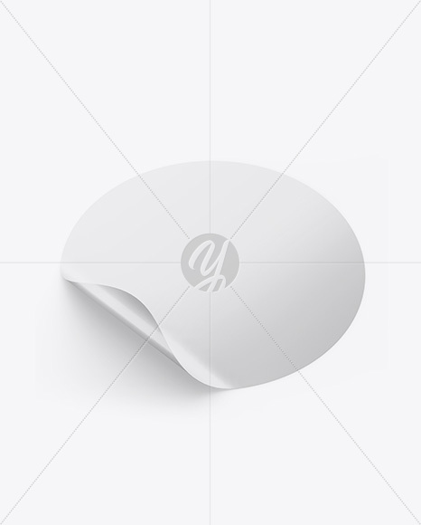Round Sticker Mockup PSD #3