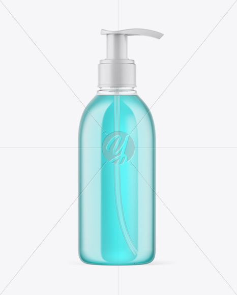 Cosmetic Bottle with Pump Mockup PSD #3