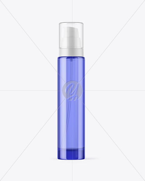 Cosmetic Bottle with Pump Mockup PSD #3