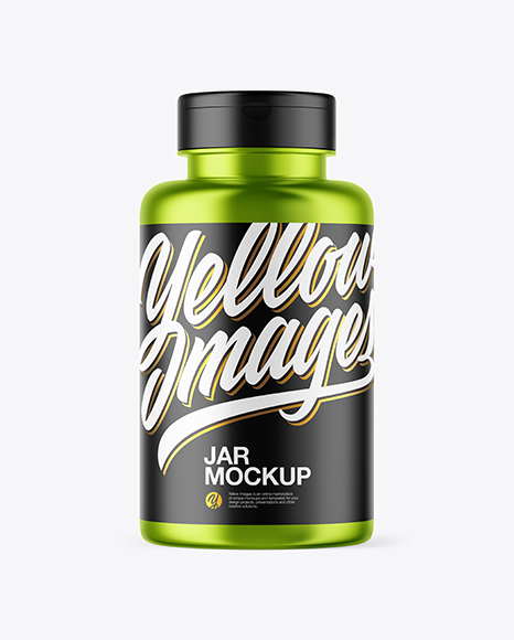 Metallic Plastic Jar Mockup