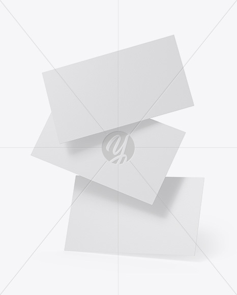 Three Textured Business Cards Mockup PSD #3