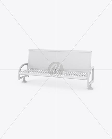 Glossy Bench Mockup PSD #3