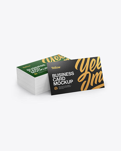 Stack of Business Cards Mockup PSD #4