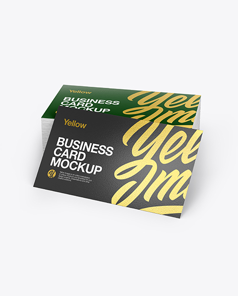 Stack of Business Cards Mockup PSD #4