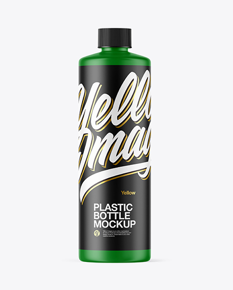 Matte Plastic Bottle Mockup