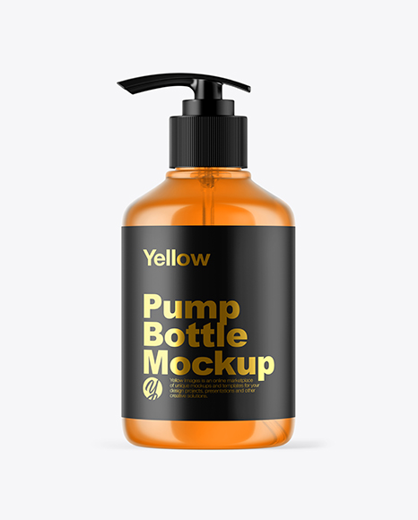 Cosmetic Bottle with Pump Mockup
