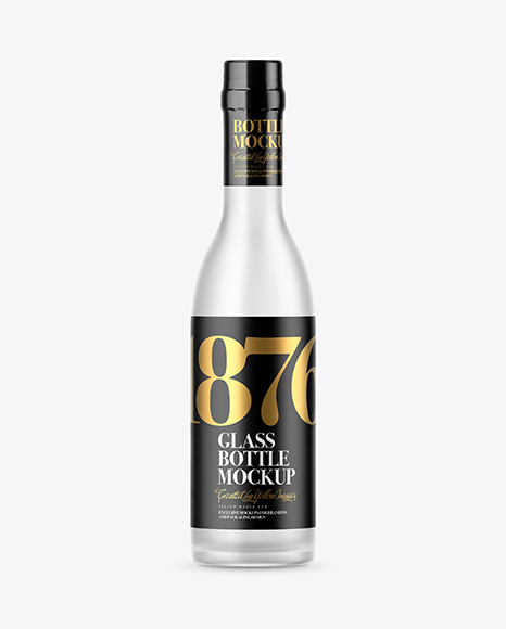 Frosted Glass Vodka Bottle Mockup