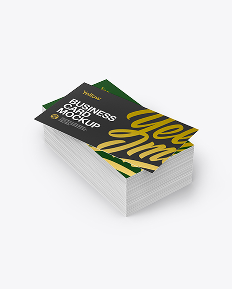 Stack of Business Cards Mockup