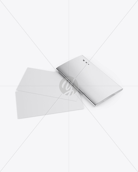 Metallic Cardholder w Two Business Cards PSD #3