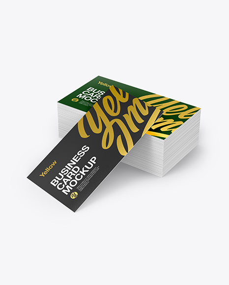 Stack of Business Cards Mockup