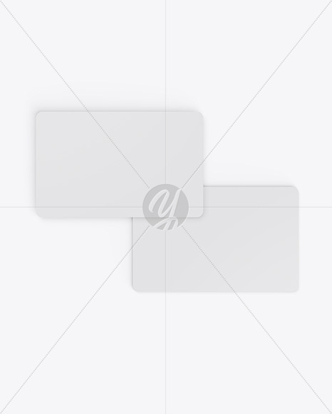 Two Plastic Cards Mockup PSD #3