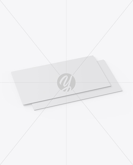 Two Paper Business Cards Mockup PSD #3