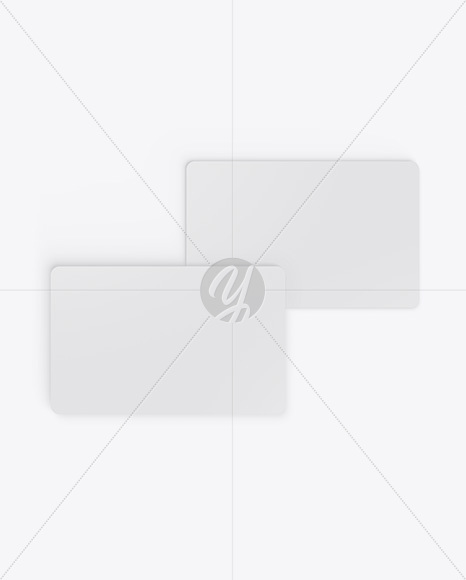 Two Plastic Cards Mockup PSD #3