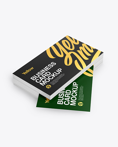 Stack of Business Cards Mockup