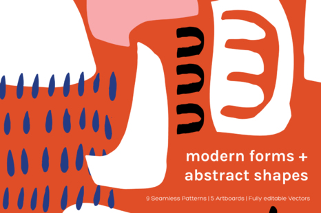 Modern Forms and Abstract Shapes | Artboards and Patterns