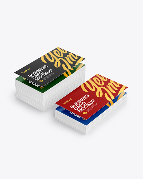Stack of Business Cards Mockup