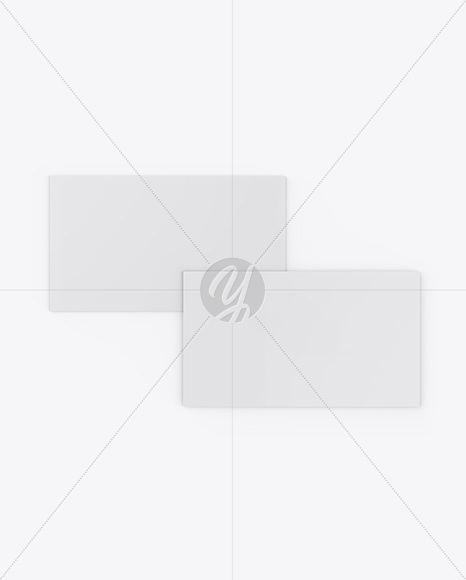 Two Paper Business Cards Mockup PSD #3
