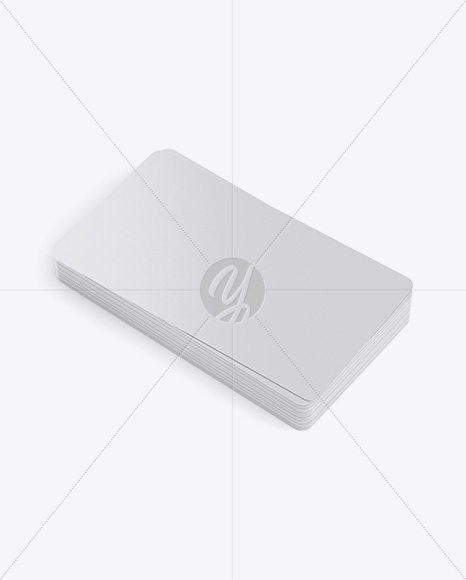 Stack of Glossy Business Cards Mockup PSD #3