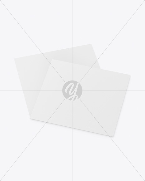 Two Paper Business Cards Mockup PSD #3