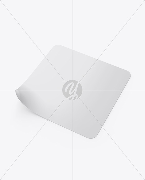Square Sticker Mockup PSD #3