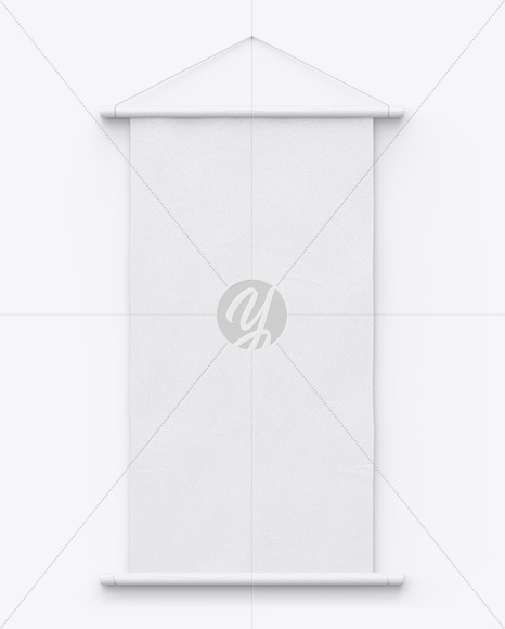Textured Scroll Mockup w  Wooden Handles PSD #3