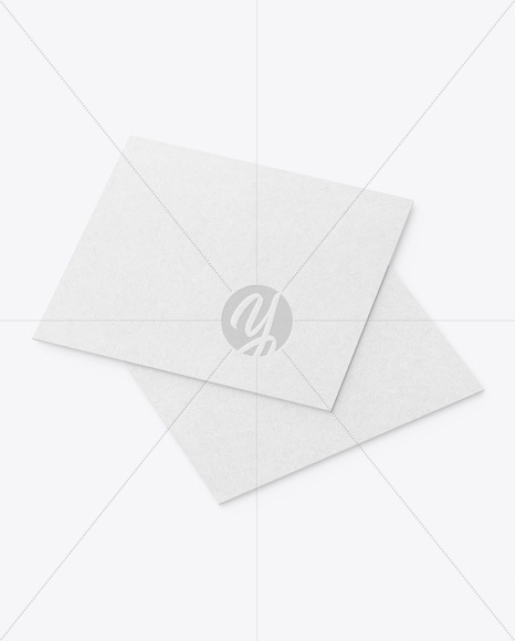 Two Kraft Business Cards Mockup PSD #3