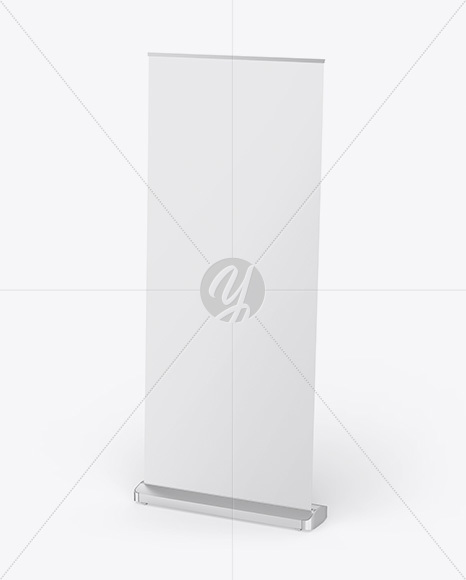 Matte Roll up Banner Mockup PSD #3