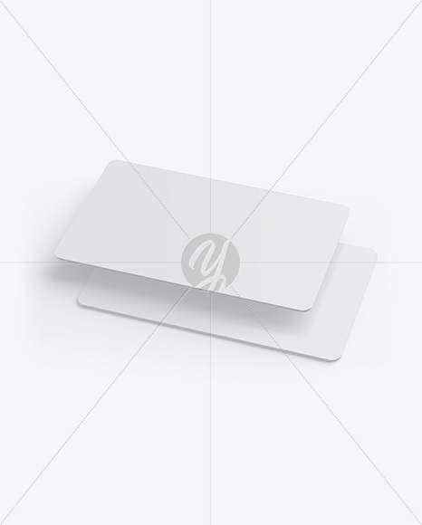 Two Plastic Cards Mockup PSD #3