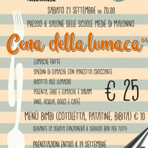 Logo CENA DELLA LUMACA a Malonno