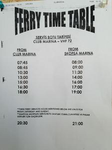 Fahrplan in der Vor- und Nachsaison.