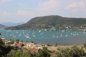 Ormos Vlychon - The bay seen from the hill.