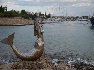 Spetsai historischer Hafen