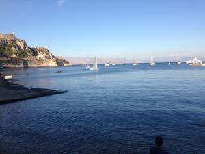 South the castle of Corfu anchorage.!!!!