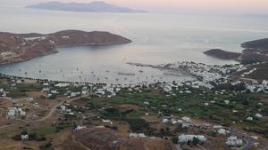 Livadi - Livadion Serifos Gulf looking from Hora Castle. 
