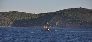 Rock in front of the marina Palmiżana