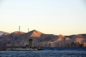 Baška - Im Hafen von Baska bei 55kn Bora