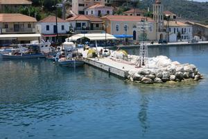Vathi Harbour - The breakwater of Vathi port.