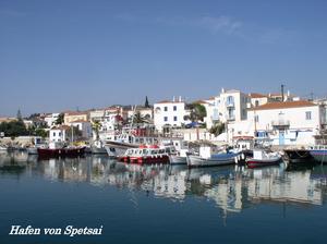 Spetsai historischer Hafen
